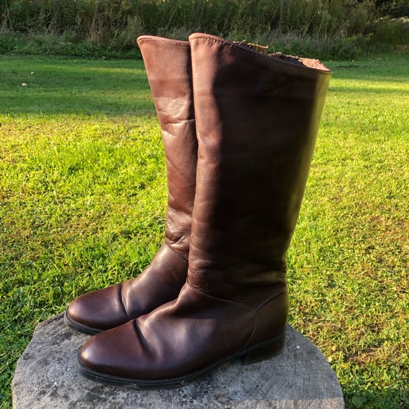 Santana Canada brown leather boots, waterproof, fleece lined, size 7 1/2, zipper - Picture 3 of 8